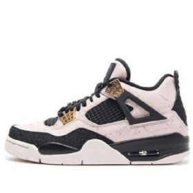 Nike Air Jordan 4 Retro Basketball Shoes Dame Svarte