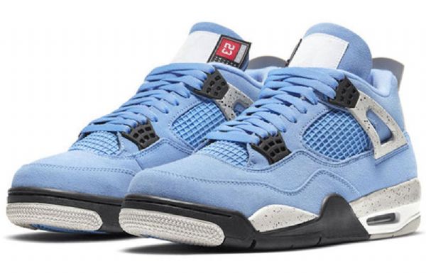 Nike Air Jordan 4 Retro Basketball Shoes Herre Blå