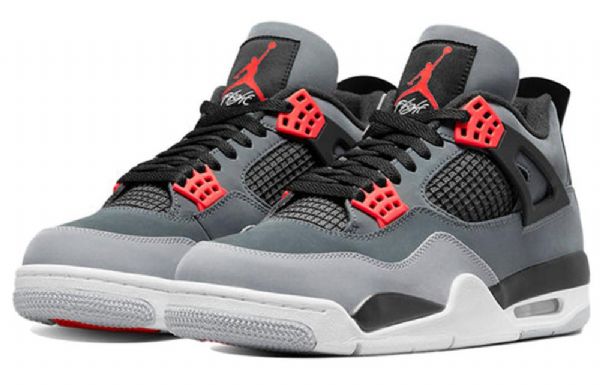 Nike Air Jordan 4 Retro Basketball Shoes Herre Grå