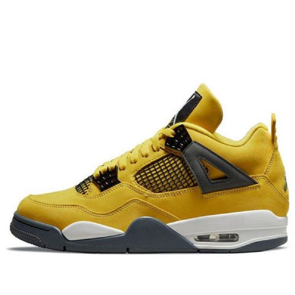 Nike Air Jordan 4 Retro Basketball Shoes Herre Gul