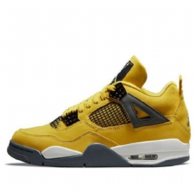 Nike Air Jordan 4 Retro Basketball Shoes Herre Gul
