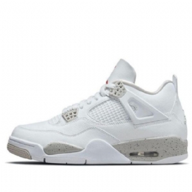Nike Air Jordan 4 Retro Basketball Shoes Herre Hvite