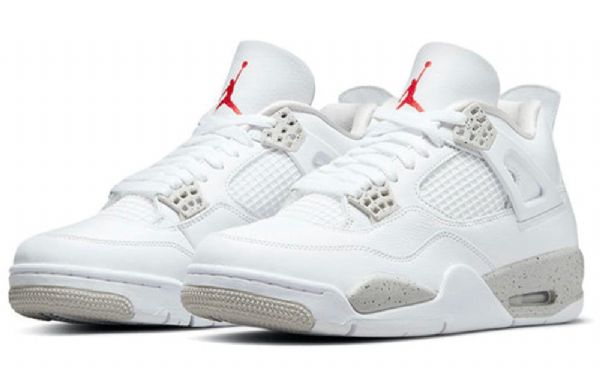 Nike Air Jordan 4 Retro Basketball Shoes Herre Hvite