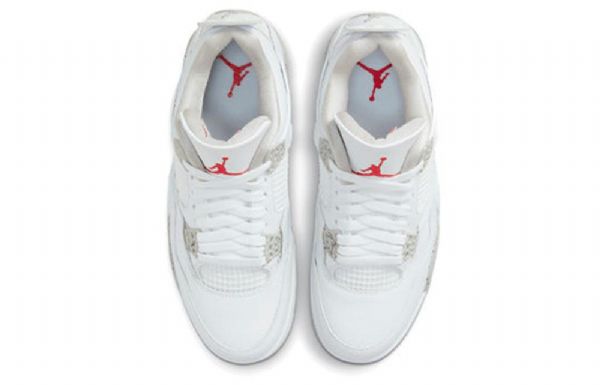Nike Air Jordan 4 Retro Basketball Shoes Herre Hvite
