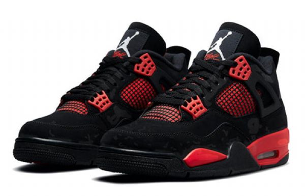 Nike Air Jordan 4 Retro Basketball Shoes Herre Rød
