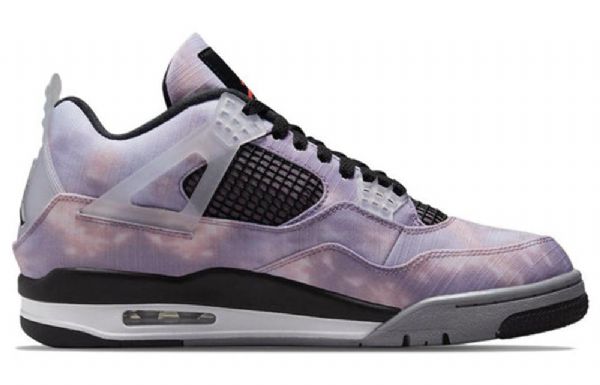 Nike Air Jordan 4 Retro Basketball Shoes Herre Svarte Lilla