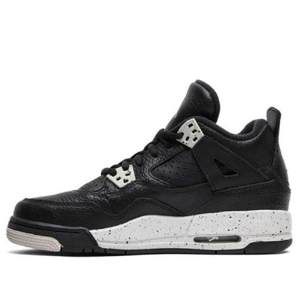 Nike Air Jordan 4 Retro Bg Basketball Shoes Herre Svarte