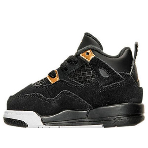 Nike Air Jordan 4 Retro Bt Sko Barn Hvite Svarte
