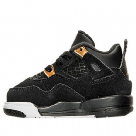 Nike Air Jordan 4 Retro Bt Sko Barn Hvite Svarte