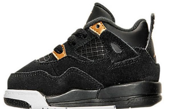 Nike Air Jordan 4 Retro Bt Sko Barn Hvite Svarte
