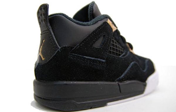 Nike Air Jordan 4 Retro Bt Sko Barn Hvite Svarte
