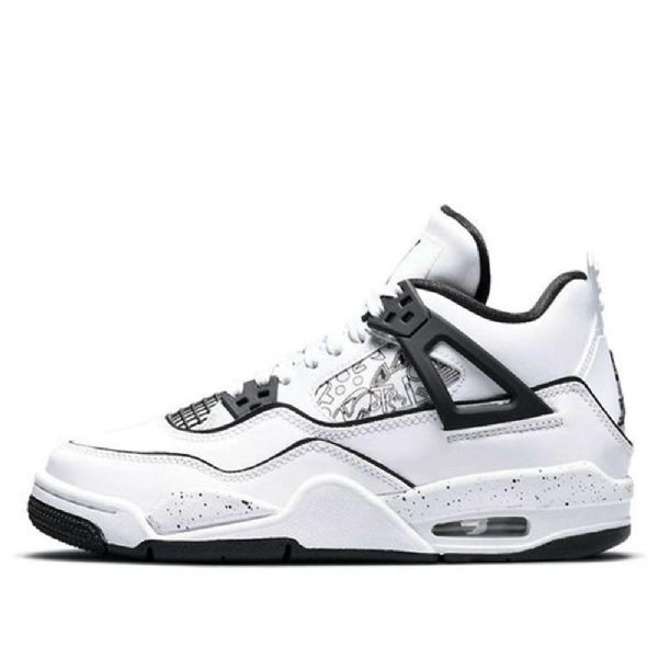 Nike Air Jordan 4 Retro Gs Basketball Shoes Herre Hvite