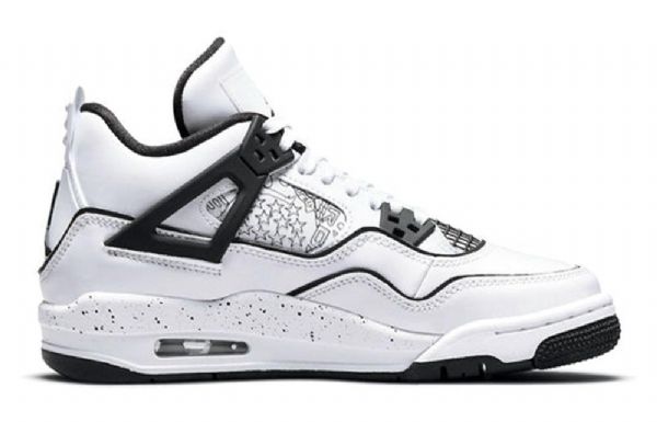 Nike Air Jordan 4 Retro Gs Basketball Shoes Herre Hvite