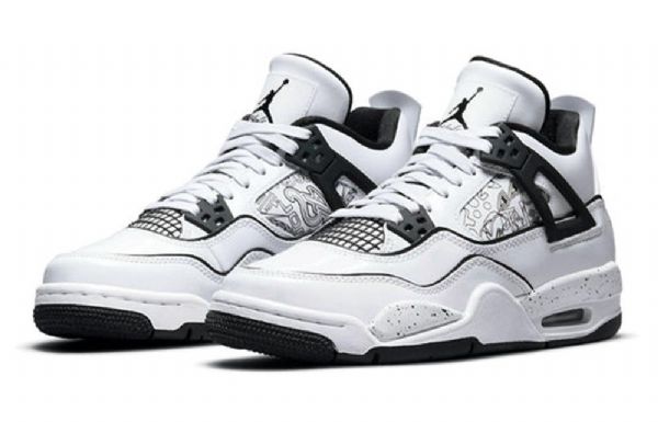 Nike Air Jordan 4 Retro Gs Basketball Shoes Herre Hvite