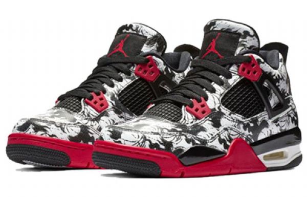 Nike Air Jordan 4 Retro Gs Basketball Shoes Herre Svarte