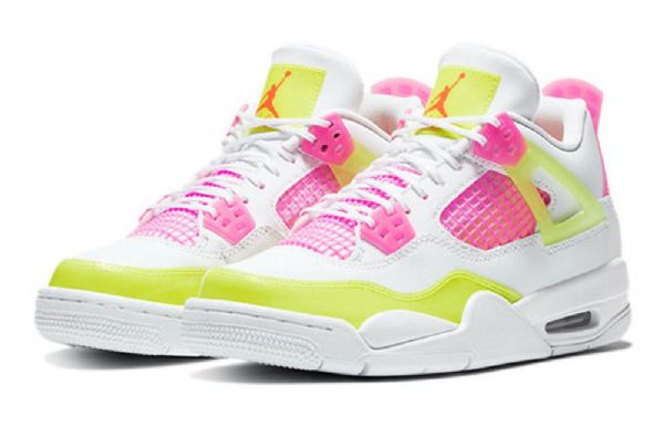 Nike Air Jordan 4 Retro Gs Basketsko Herre Hvite Sitron
