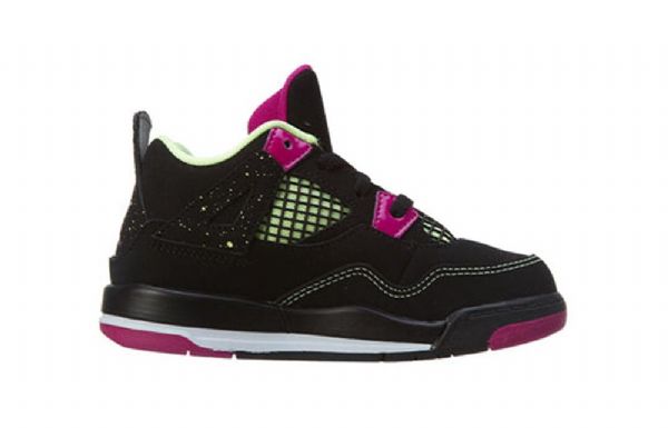 Nike Air Jordan 4 Retro Ls Td Sko Barn Svarte