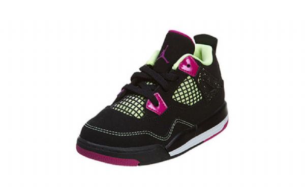 Nike Air Jordan 4 Retro Ls Td Sko Barn Svarte