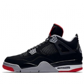 Nike Air Jordan 4 Retro Og Basketball Shoes Herre Svarte Rød