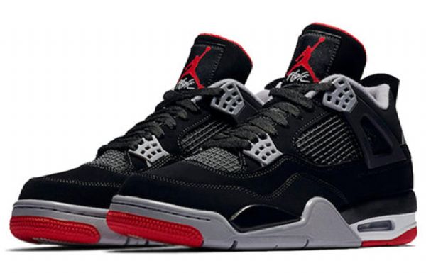 Nike Air Jordan 4 Retro Og Basketball Shoes Herre Svarte Rød