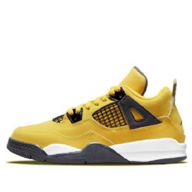 Nike Air Jordan 4 Retro Ps Basketball Shoes Herre Gul