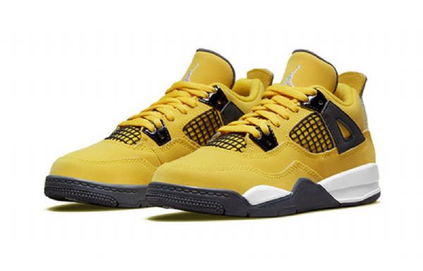 Nike Air Jordan 4 Retro Ps Basketball Shoes Herre Gul