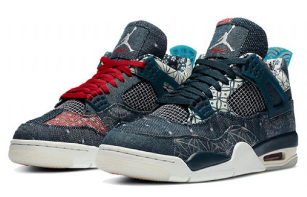 Nike Air Jordan 4 Retro Se Basketball Shoes Herre Marineblå