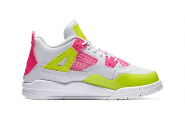 Nike Air Jordan 4 Retro Se Ps Basketball Shoes Barn Hvite Sitron