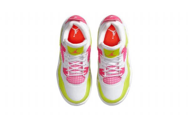 Nike Air Jordan 4 Retro Se Ps Basketball Shoes Barn Hvite Sitron