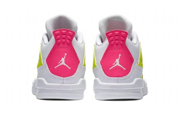 Nike Air Jordan 4 Retro Se Ps Basketball Shoes Barn Hvite Sitron