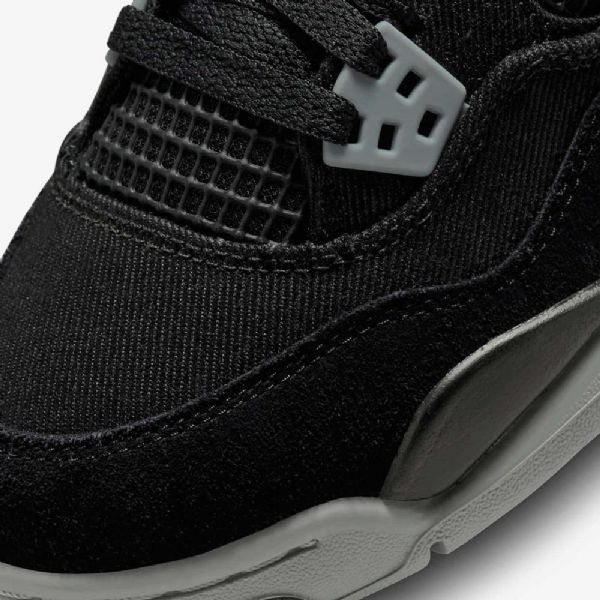 Nike Air Jordan 4 Retro Se Sko Barn Svarte Hvite Rød Lyse Grå