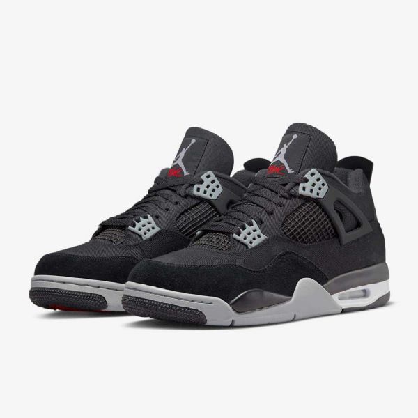 Nike Air Jordan 4 Retro Se Sko Herre Svarte Hvite Rød Lyse Grå