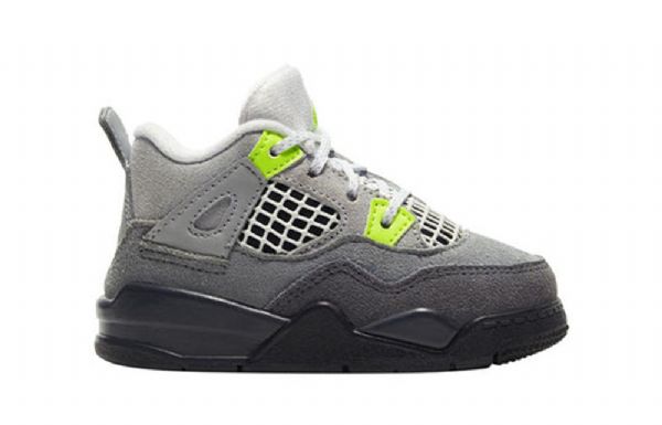 Nike Air Jordan 4 Retro Se Td Basketball Shoes Barn Grå
