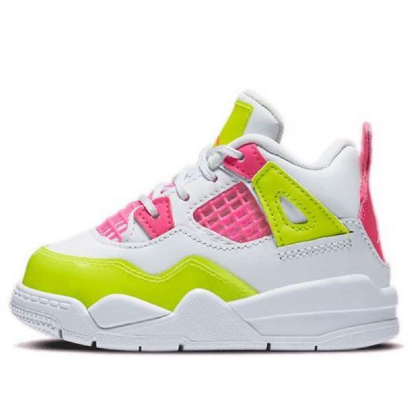 Nike Air Jordan 4 Retro Se Td Basketball Shoes Barn Hvite Sitron