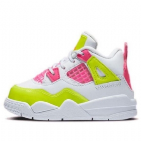 Nike Air Jordan 4 Retro Se Td Basketball Shoes Barn Hvite Sitron