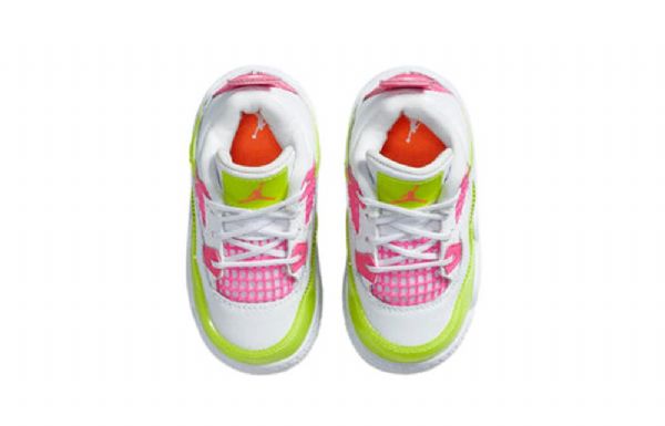 Nike Air Jordan 4 Retro Se Td Basketball Shoes Barn Hvite Sitron