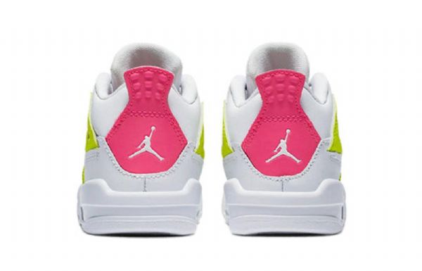 Nike Air Jordan 4 Retro Se Td Basketball Shoes Barn Hvite Sitron