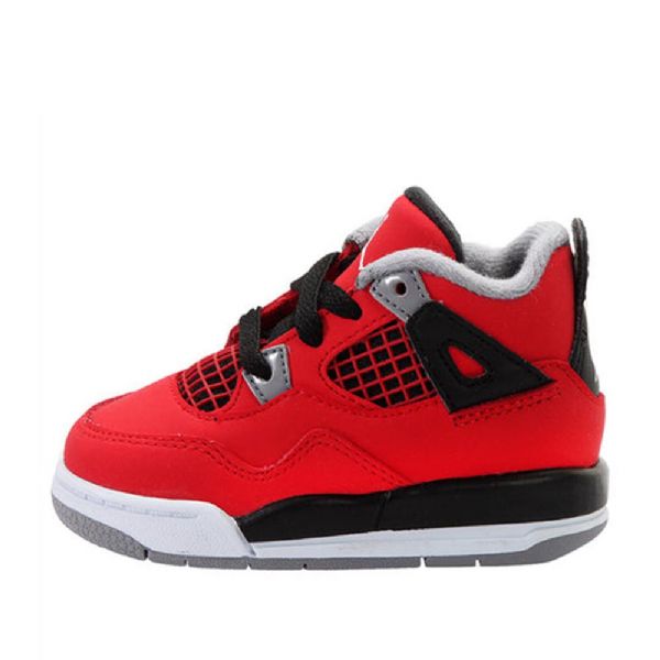Nike Air Jordan 4 Retro Sko Barn Rød