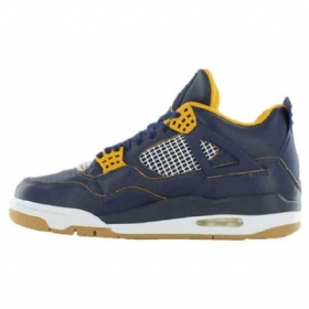 Nike Air Jordan 4 Retro Sko Herre Marineblå Gull