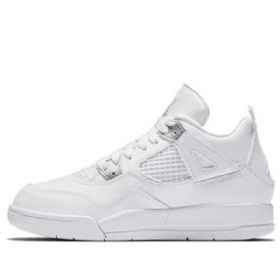 Nike Air Jordan 4 Retro Td Basketball Shoes Barn Hvite