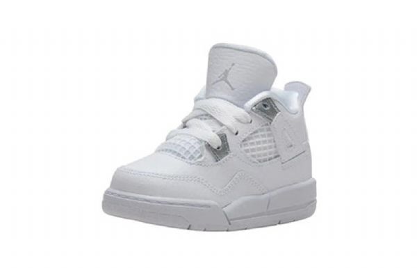 Nike Air Jordan 4 Retro Td Basketball Shoes Barn Hvite
