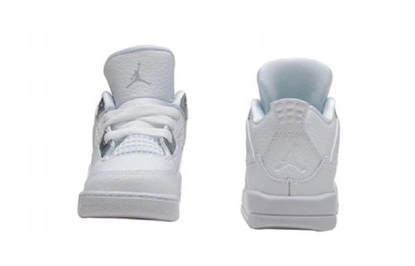 Nike Air Jordan 4 Retro Td Basketball Shoes Barn Hvite