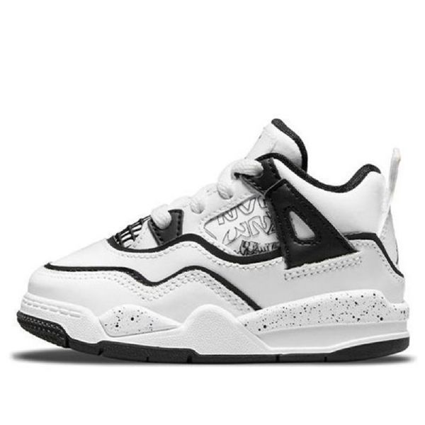 Nike Air Jordan 4 Retro Td Basketball Shoes Barn Hvite