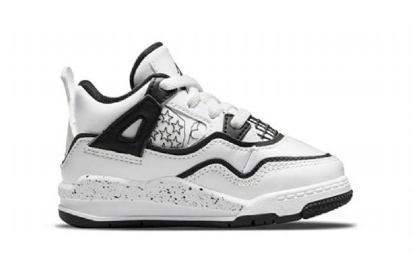 Nike Air Jordan 4 Retro Td Basketball Shoes Barn Hvite