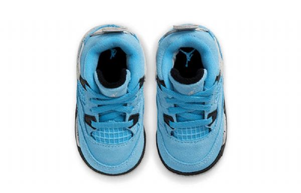 Nike Air Jordan 4 Retro Td Sko Barn Blå