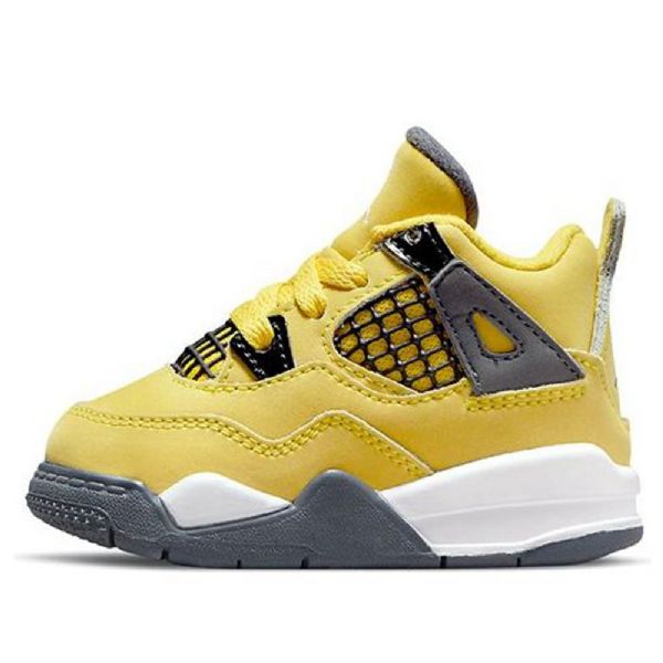 Nike Air Jordan 4 Retro Td Sko Barn Gul