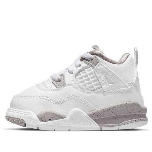 Nike Air Jordan 4 Retro Td Sko Barn Hvite