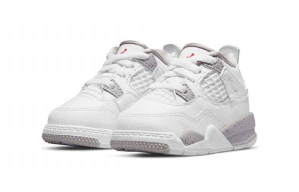 Nike Air Jordan 4 Retro Td Sko Barn Hvite