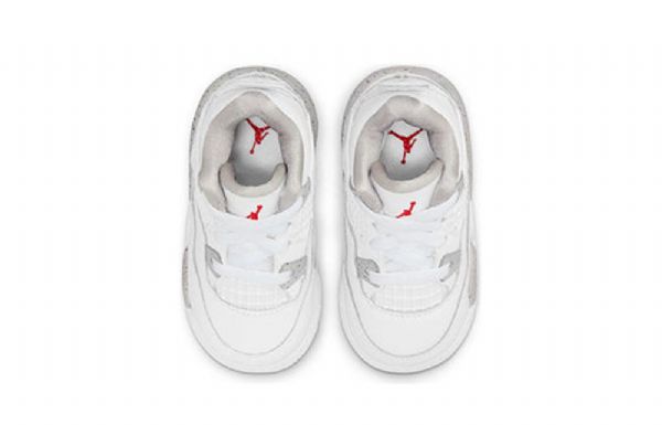 Nike Air Jordan 4 Retro Td Sko Barn Hvite