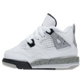Nike Air Jordan 4 Retro Td Sko Barn Hvite